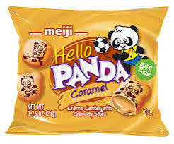 Meiji Hello Panda Cookies, Caramel Crème Filled