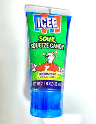 ICEE Sour Squeeze Gel Candy Tubes, Cherry and Blue Raspberry Ooze Lickers, Birthday Party Favors for Boys and Girl