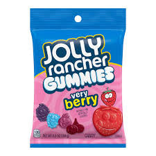Jolly Rancher Gummies Very Berry Assorted Fruit Flavored Candy, Resealable Bag 13 oz