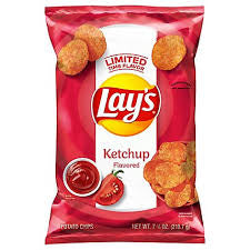 Canadian Lays Ketchup Chips, 1 Bag, 180g/6.3oz, {Imported from Canada}