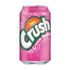 Crush Cream Soda Soft Drink Can 355ml/12 fl. oz.,{Imported from Canada}